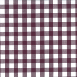 Berkshire Yarn Dyed Cotton Gingham Fabric, 17mm | Plum