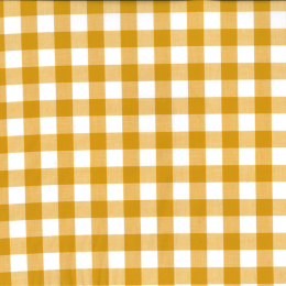 Berkshire Yarn Dyed Cotton Gingham Fabric, 17mm | Ochre