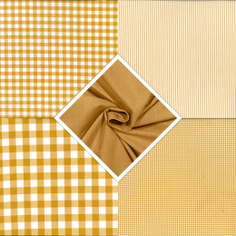 Berkshire Yarn Dyed Cotton Fabric | Fat Quarter Bundle Ochre