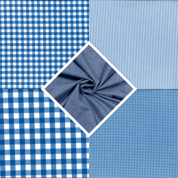 Berkshire Yarn Dyed Cotton Fabric | Fat Quarter Bundle Royal