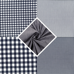 Berkshire Yarn Dyed Cotton Fabric | Fat Quarter Bundle Navy