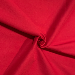 Luxury Organic Cotton Voile Fabric | Red