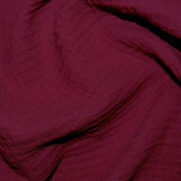Organic Double Gauze Fabric | Burgundy