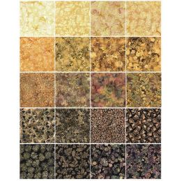 Island Batik Fabric Strip Pack | Woodland Warmth