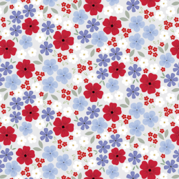 Cassandra Connolly Forever Blooms Fabric | Floral Palette Bright Grey