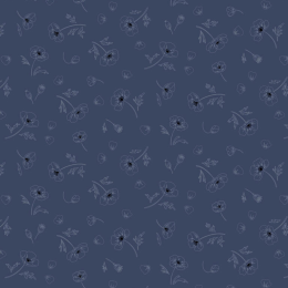 Cassandra Connolly Forever Blooms Fabric | Ephemeral Beauty Prussian Blue