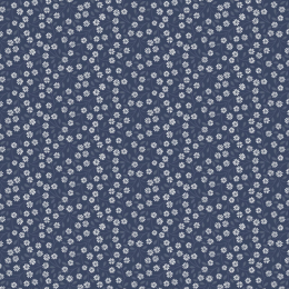 Cassandra Connolly Forever Blooms Fabric | Interlaced Blossoms Prussian Blue