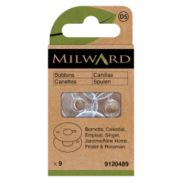 Machine Bobbins | Plastic - 15K Universal | 9pcs Large Pack - Milward Green