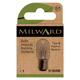 Sewing Machine Bulb, Bayonet Socket, Type B, Medium | Milward Green