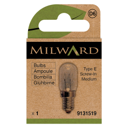 Sewing Machine Bulb, Screw In, Type E, Medium | Milward Green