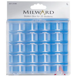 Classic Bobbin Box With Fitted Tray For 25 Bobbins | Milward