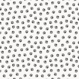 Purrfect Book Club Lewis & Irene Fabric | Paws Black