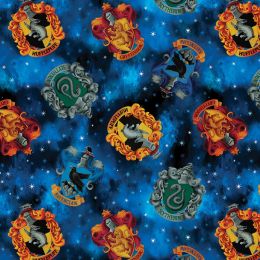 Harry Potter Fabric | House Crests Blue
