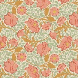 Tilda Songbird Fabric | Floral Coral