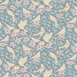 Tilda Songbird Fabric | Ava Blue