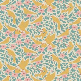 Tilda Songbird Fabric | Ava Teal