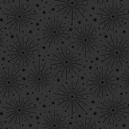 Tiny Tonals Lewis & Irene Fabric | Starburst Black On Black