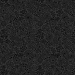 Tiny Tonals Lewis & Irene Fabric | Butterfly Floral Black on Black