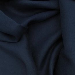 Lucia Linen Fabric | Navy Blue