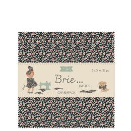 Tilda Basics Brie Fabric | Charm Pack, 5" Squares