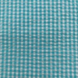 Classic Seersucker Fabric | Turquoise