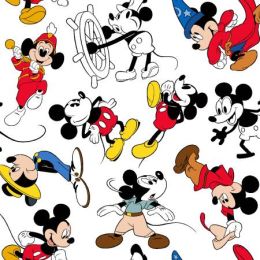 Licensed Cotton Fabric | Disney Mickey Mouse Through the Years