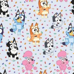 Licensed Cotton Fabric | Bluey & Friends