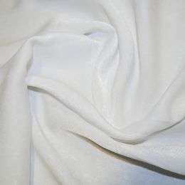 Silk Touch Velvet Satin Fabric | White