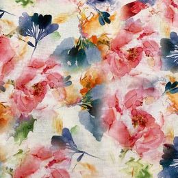 Linen, Viscose & Cotton Blend - Digital Print Fabric