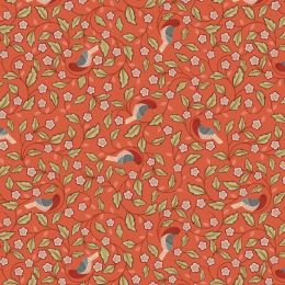 Isabella Lewis & Irene Fabric | Arts & Crafts Birds Soft Terracotta