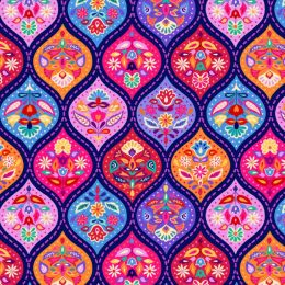 Sambramha Fabric By John Scott | Jewel Drops Dark