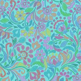 Sambramha Fabric By John Scott | Stitches Turquoise