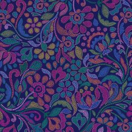Sambramha Fabric By John Scott | Stitches Dark Blue