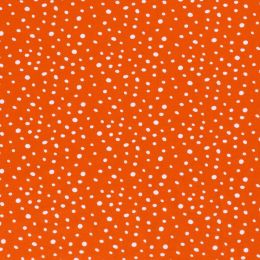 Cotton Rich Jersey Fabric | Multi Spot Orange
