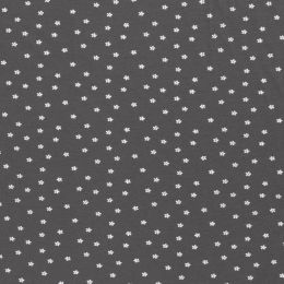 Cotton Rich Jersey Fabric | Ditsy Floral Grey