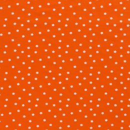 Cotton Rich Jersey Fabric | Ditsy Floral Orange