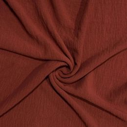 Couture Stretch Crepe Fabric | Terracotta