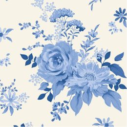 Tilda Something Blue Fabric | Wildgarden Blue
