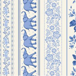 Tilda Something Blue Fabric | Blender - Borders Blue
