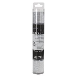 OESD Luxe Sparkle Vinyl Fabric, 8" x 20" | Silver