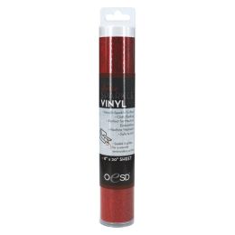 OESD Luxe Sparkle Vinyl Fabric, 8" x 20" | Red