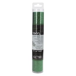 OESD Luxe Sparkle Vinyl Fabric, 8" x 20" | Dark Green