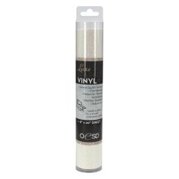 OESD Luxe Sparkle Vinyl Fabric, 8" x 20" | White