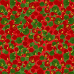 Lewis & Irene Bumbleberries Fabric Essentials | Classic Metallic - Christmas Elf