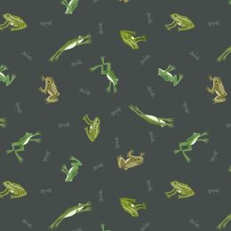 Small Things Rivers & Creeks Fabric | Frogs & Toads Swamp