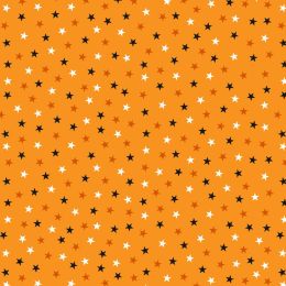 Transylvania Glow Lewis & Irene Fabric | Stars Orange (Glow)