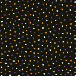 Transylvania Glow Lewis & Irene Fabric | Stars Black (Glow)
