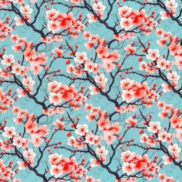 Premium Cotton Poplin Fabric | Japanese Print
