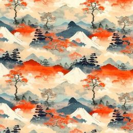 Premium Cotton Poplin Fabric | Japanese Print
