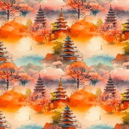Premium Cotton Poplin Fabric | Japanese Print